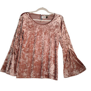 Liquid Sioni Sweater Womens M Pink Stretch Velvet Velour Y2K Revival Soft Girl